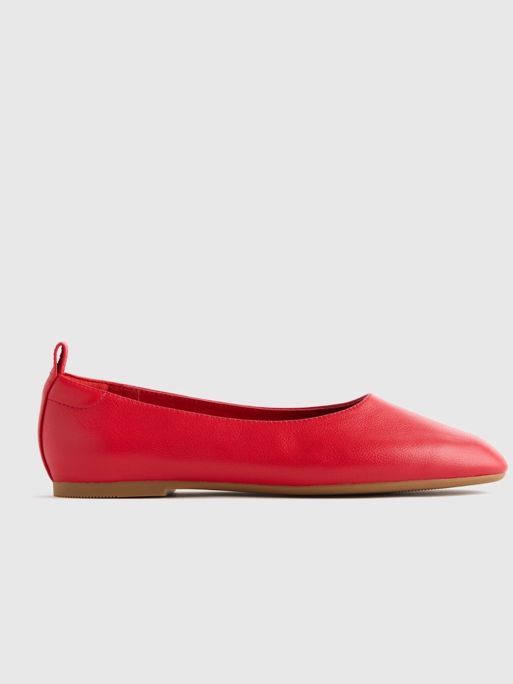 Quince Italian Leather Glove Ballet Flat in cherry